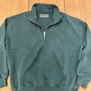Abercrombie & Fitch Dark Green Half-Zip Sweatshirt